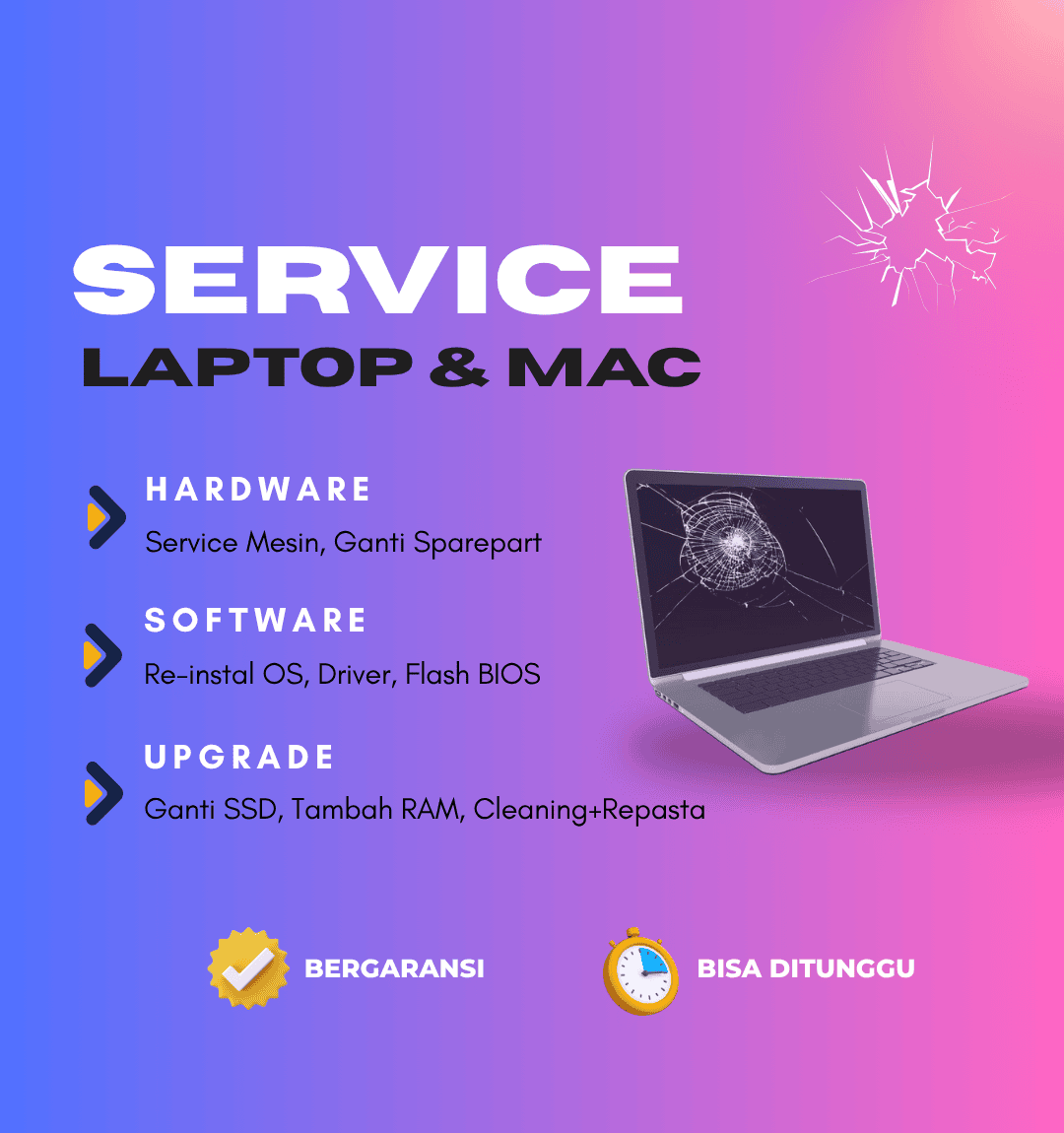 Banner Service Laptop Responsive